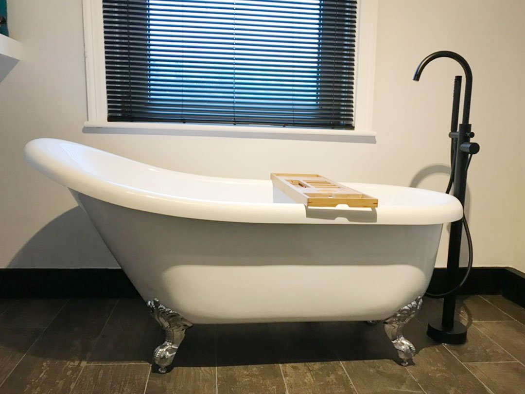 wall hung double basin