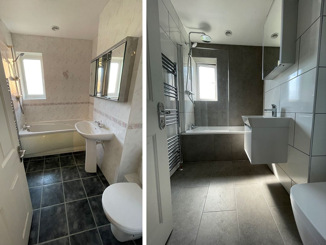 wall hung double basin